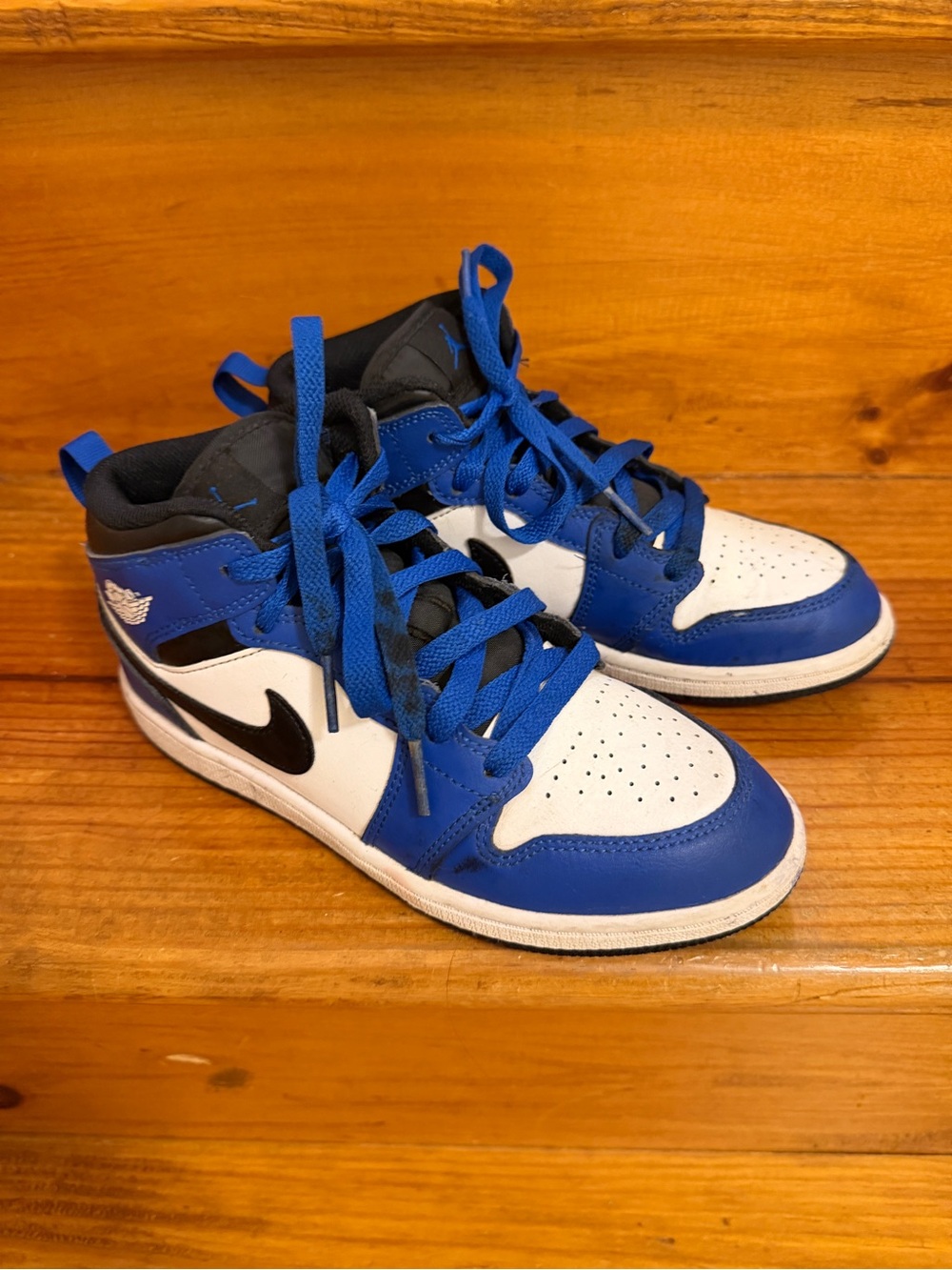 Jordan Kids Blue, White & Black High-Top Sneakers